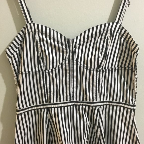 H&M Black & White Short Dress - A-line - Size - 8 - Picture 6 of 7